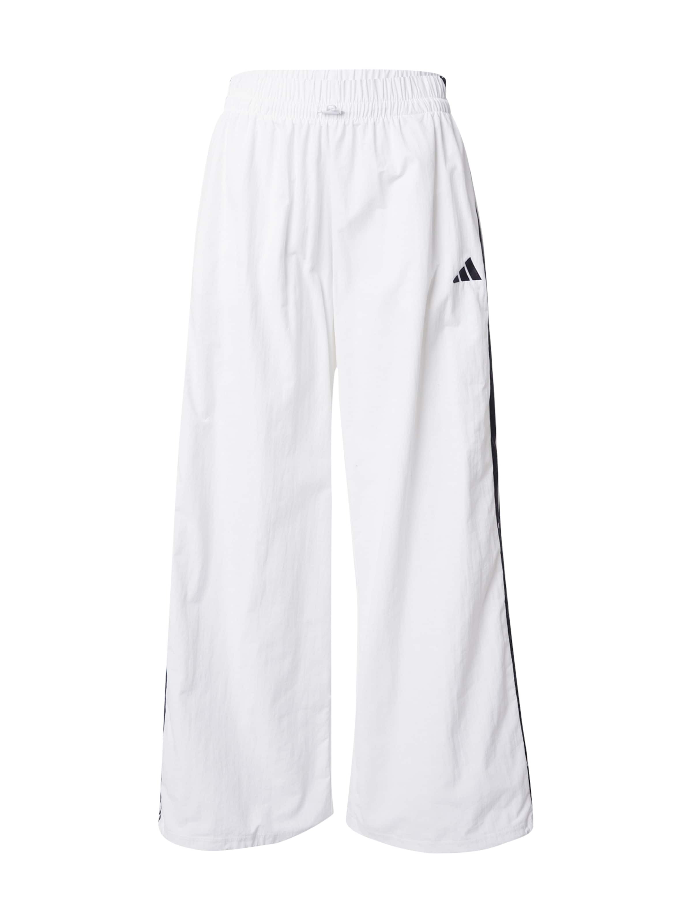 ADIDAS SPORTSWEAR Wide leg Παντελόνι φόρμας 'Essentials' σε λευκό: μπροστά