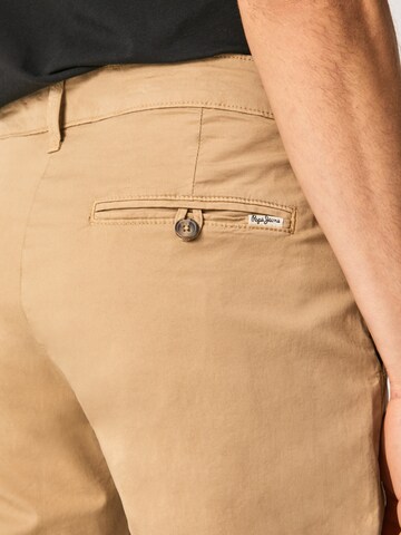 Pepe Jeans Slim fit Chino trousers in Brown