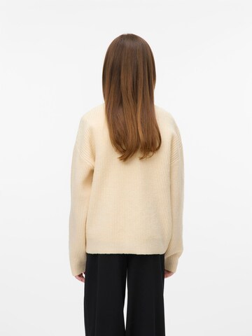 Vero Moda Girl Gebreid vest 'ARIES' in Beige