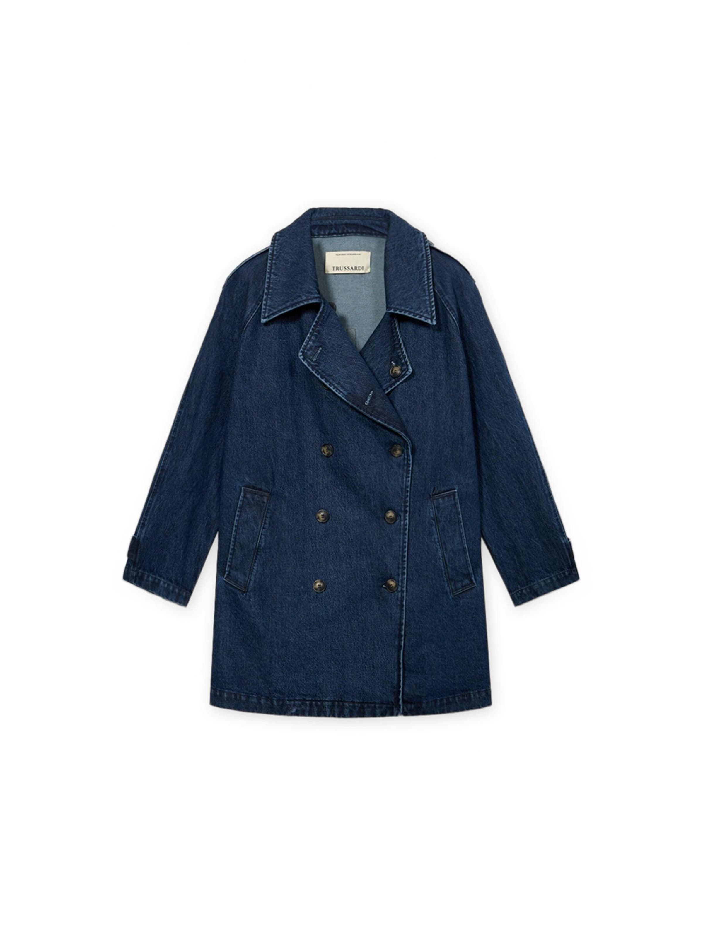 Trussardi - Abrigo de invierno en azul: frente