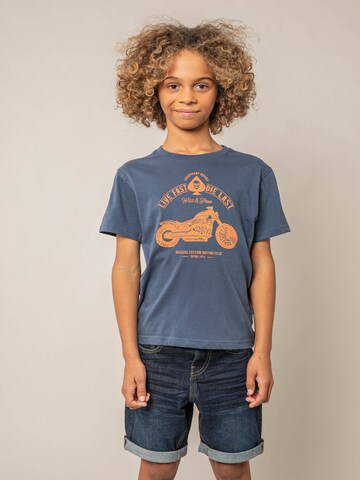 T-Shirt 'PARK' Deeluxe en bleu : devant