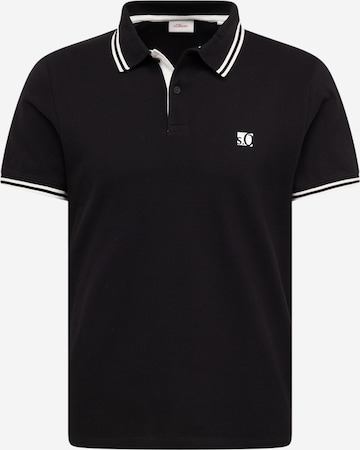 s.Oliver Poloshirt in Schwarz: Vorderseite