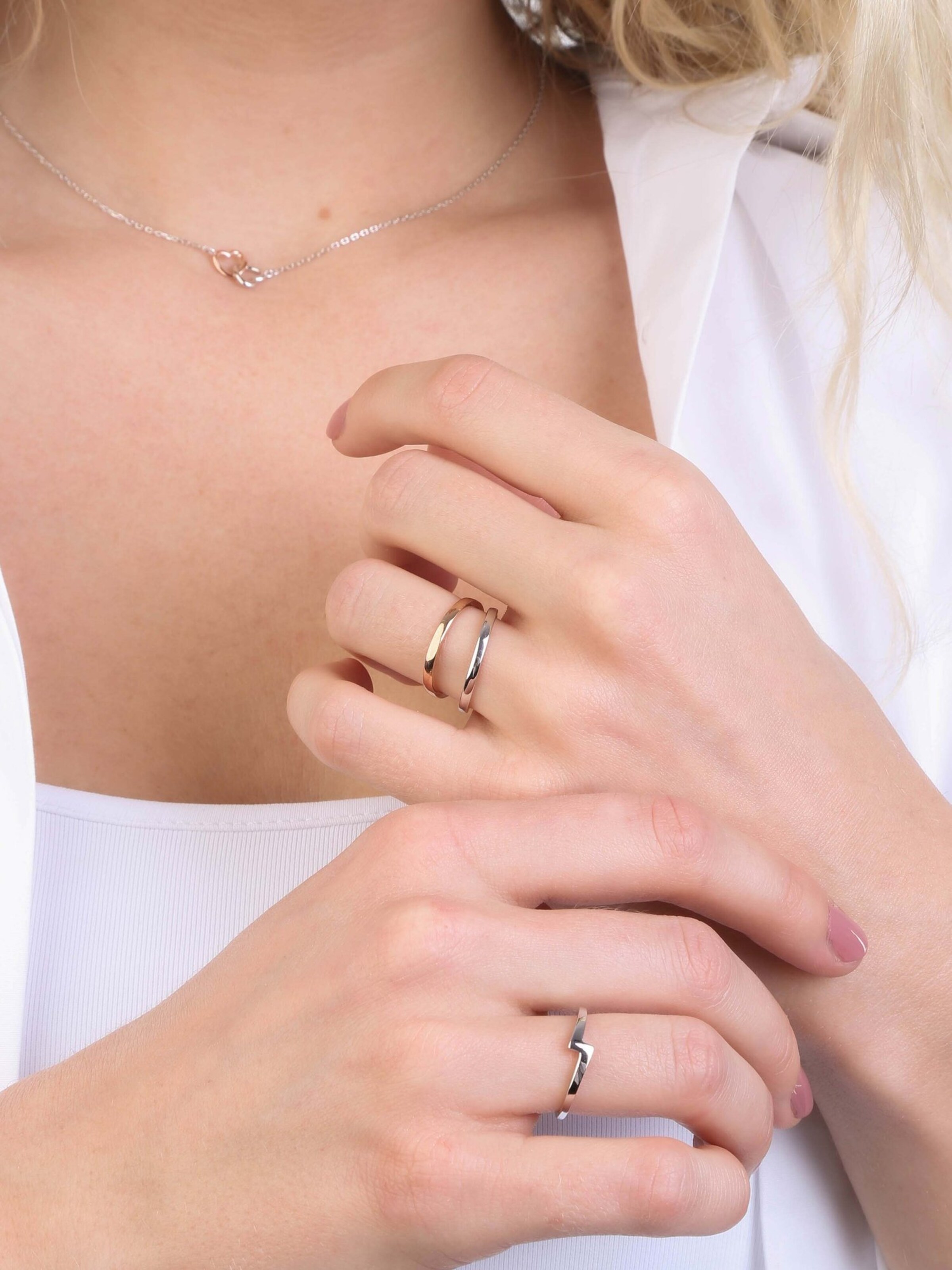 Lucardi Ring in Silber: Vorderseite