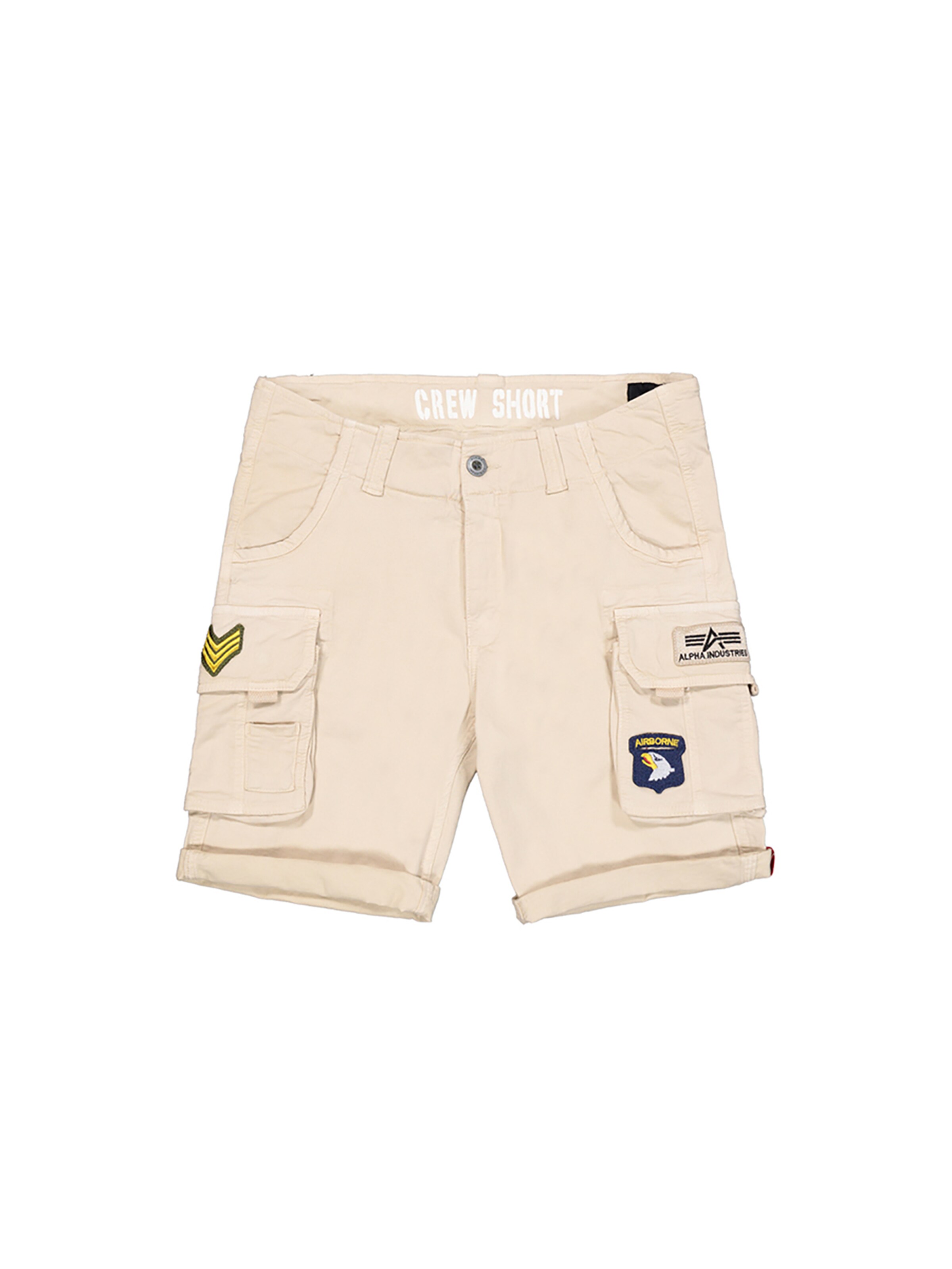 ALPHA INDUSTRIES Slimfit Hose 'Crew Patch'‌‌‌‌‌‌ in Beige: Vorderseite