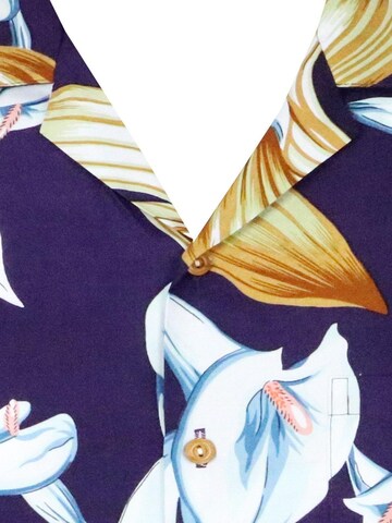 Paradise Found Regular fit Button Up Shirt 'Tom Selleck Calla' in Purple