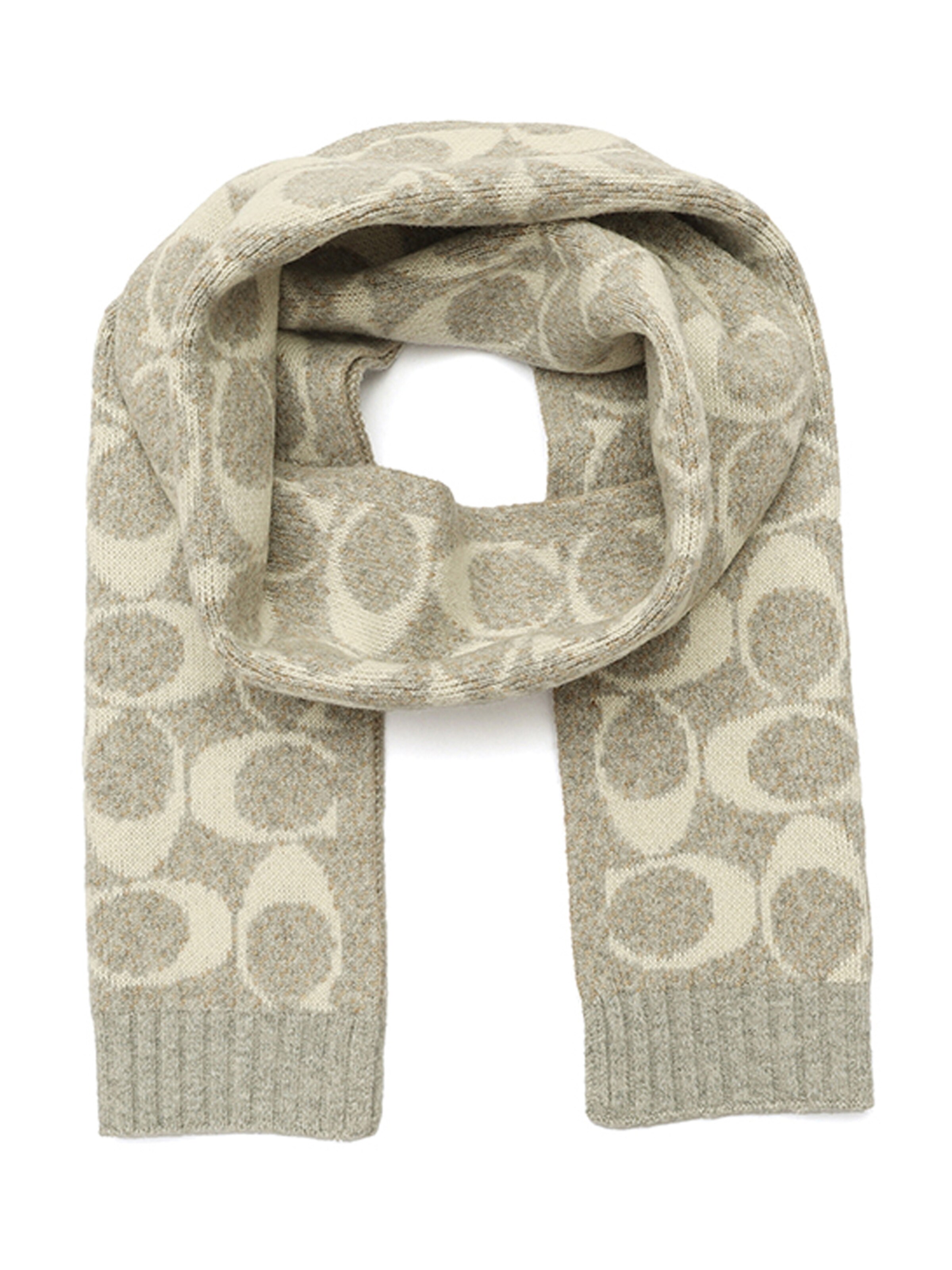 COACH Шарф 'JUMBO SIGNATURE C SCARF' в Бежевый: спереди
