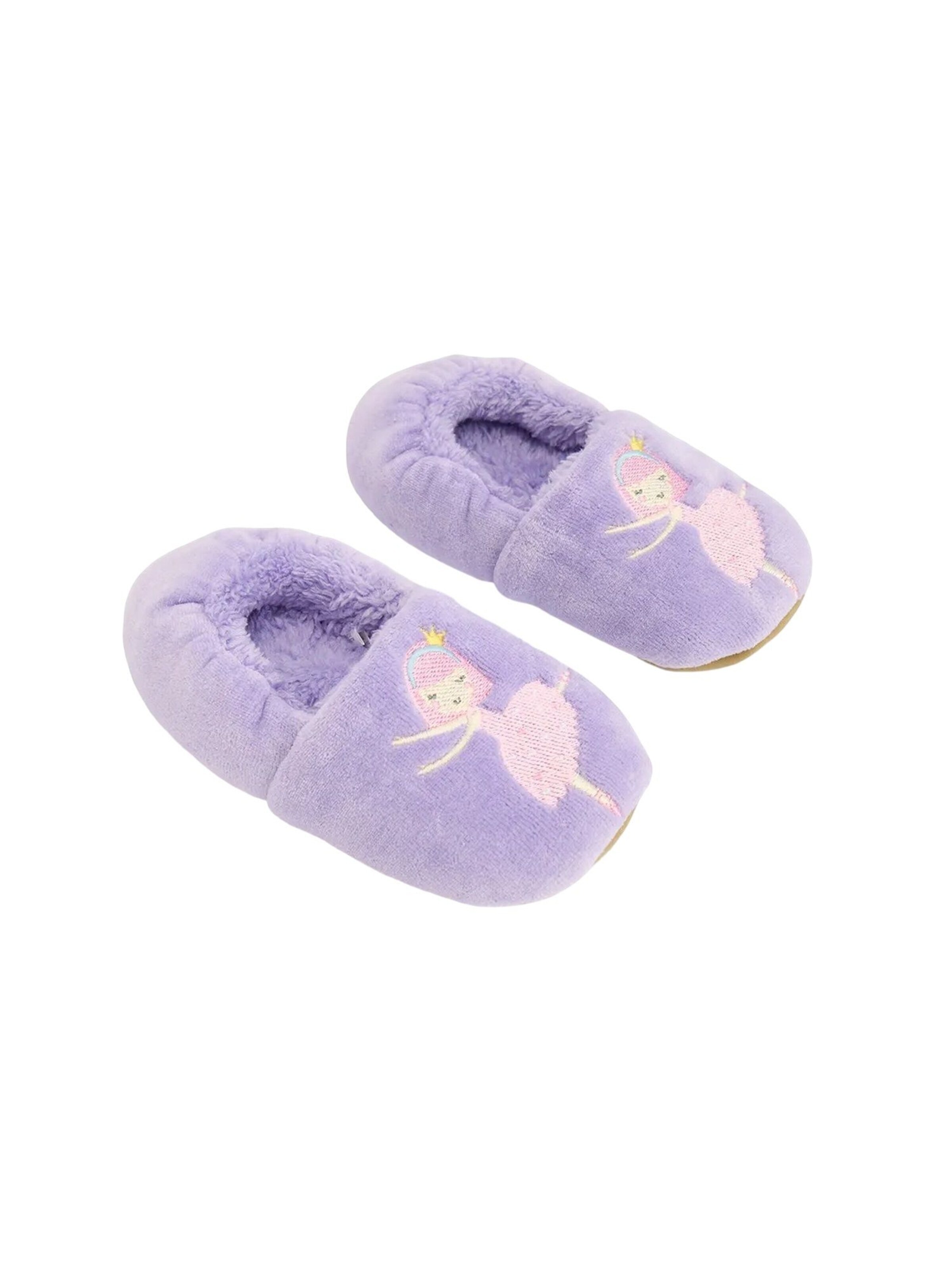 Penti Nogavice 'PENTI Mädchen-Hausschuhsocken mit Ballerina-Muster und Stickerei' | vijolična barva
