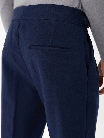 Antioch Normální Kalhoty se sklady v pase – modrá