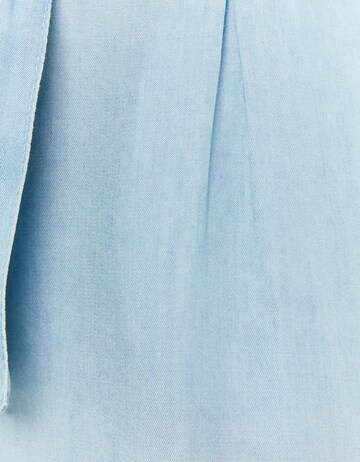 Tally Weijl Široke hlačnice Hlače z naborki | modra barva