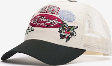 Ed Hardy - Boné 'Est 1971 Varsity' em branco: frente