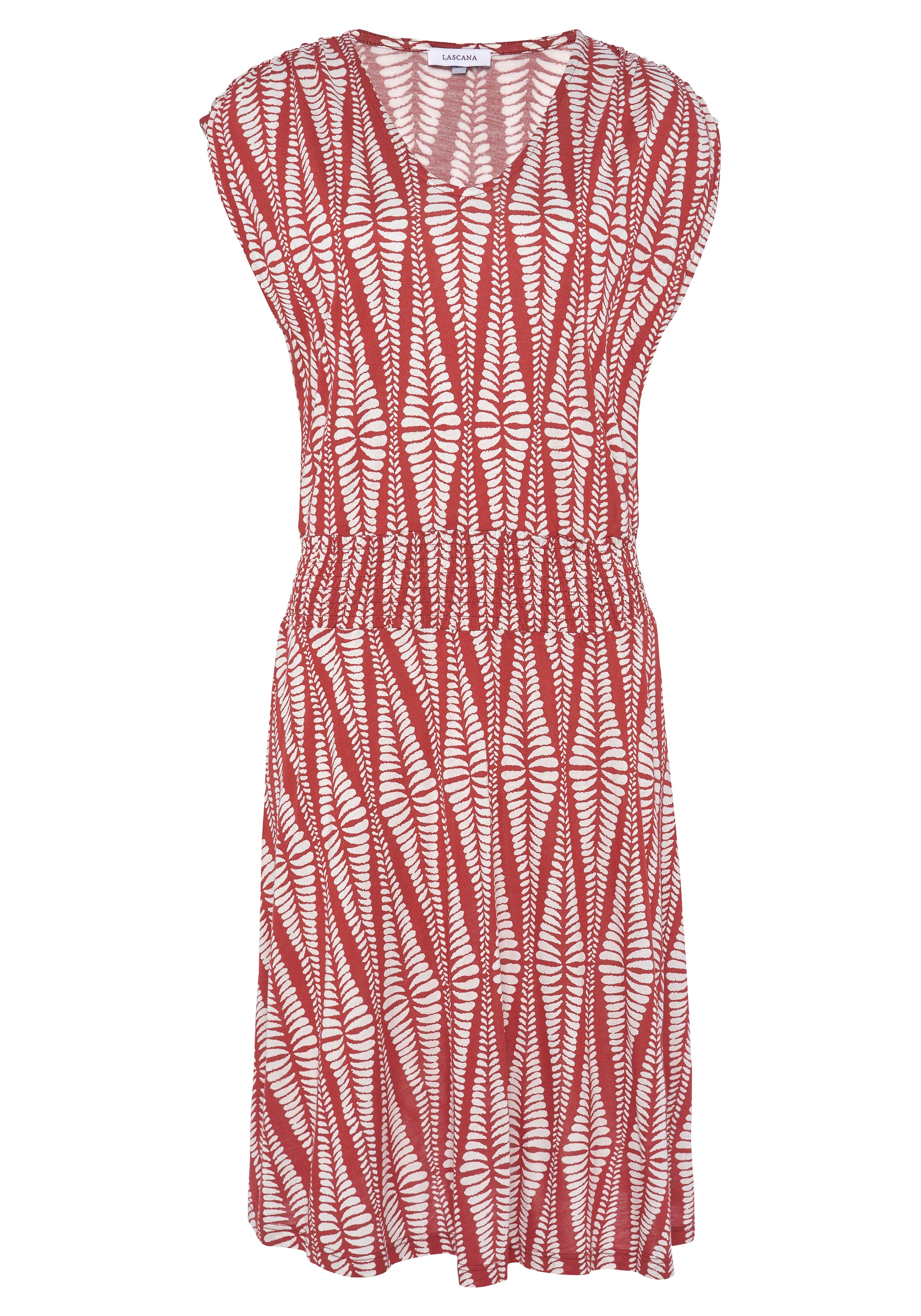 LASCANA - Vestido de verano en rojo: frente