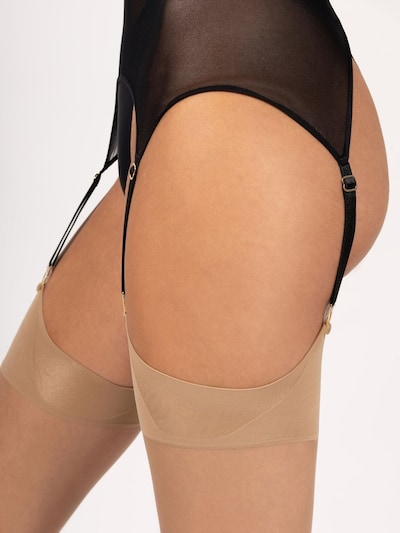 OrGasm Collants avec fixation en S-M en camel, Vue avec produit