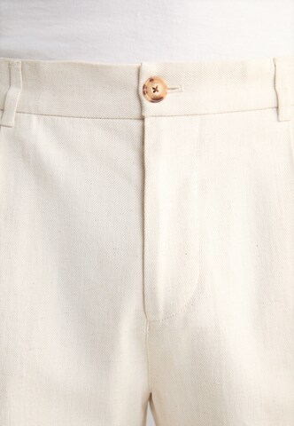 JOOP! Regular Pleat-Front Pants 'Dinghy' in White