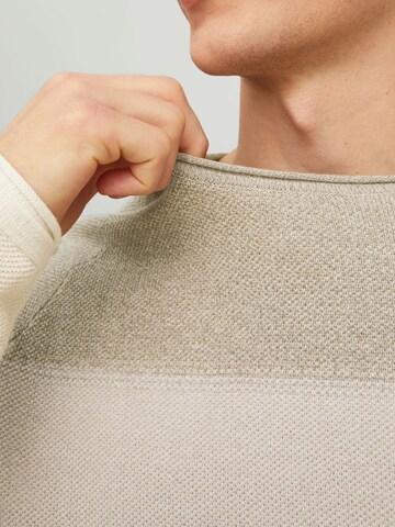 Coupe regular Pull-over 'Hill' JACK & JONES en beige