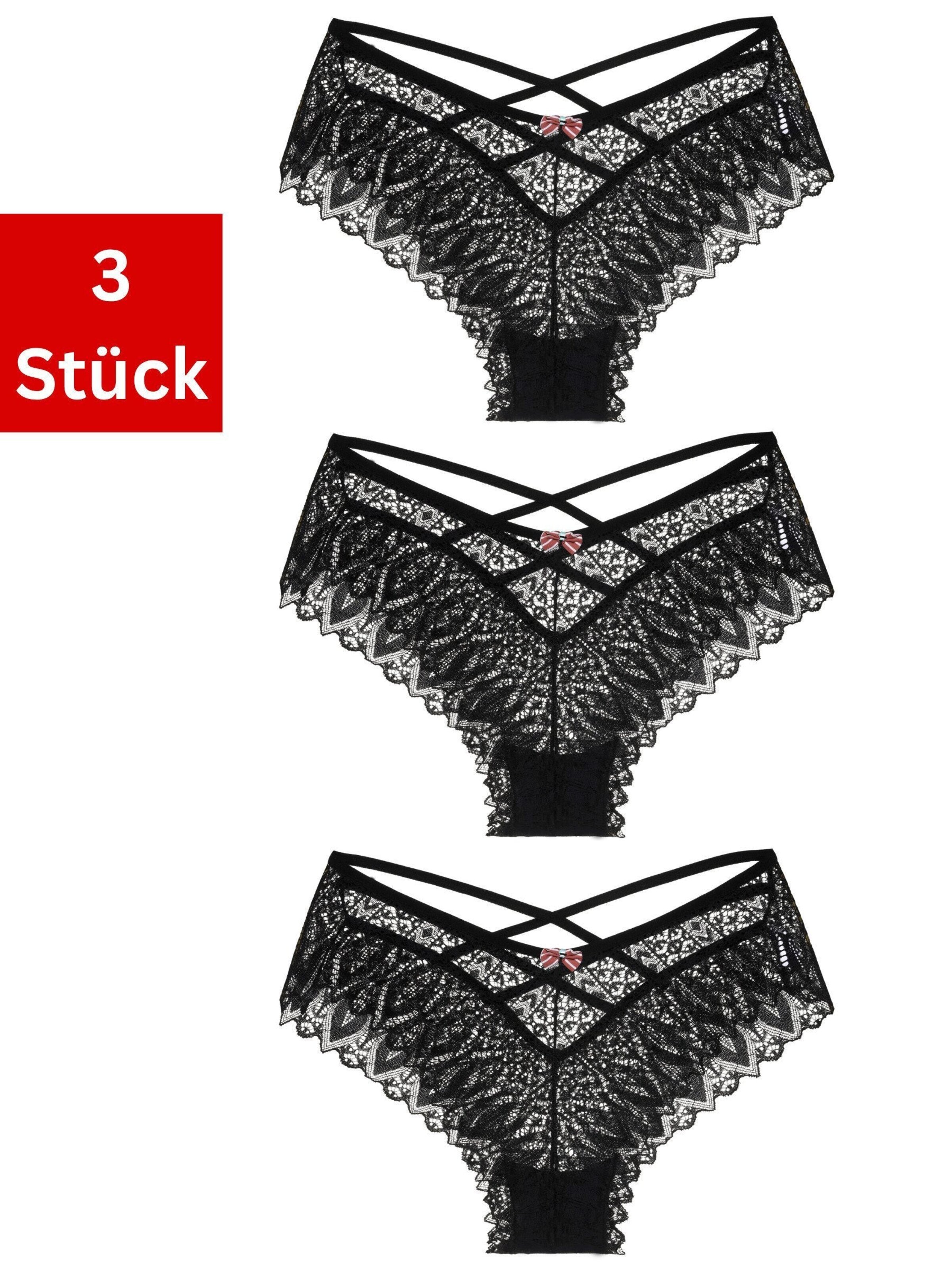Orchibelle Thong 'Slip (3er-Pack)' in Black