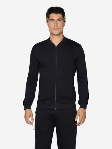 JOOP! Sweatjacke ' Loungewear ' in Schwarz: Vorderseite