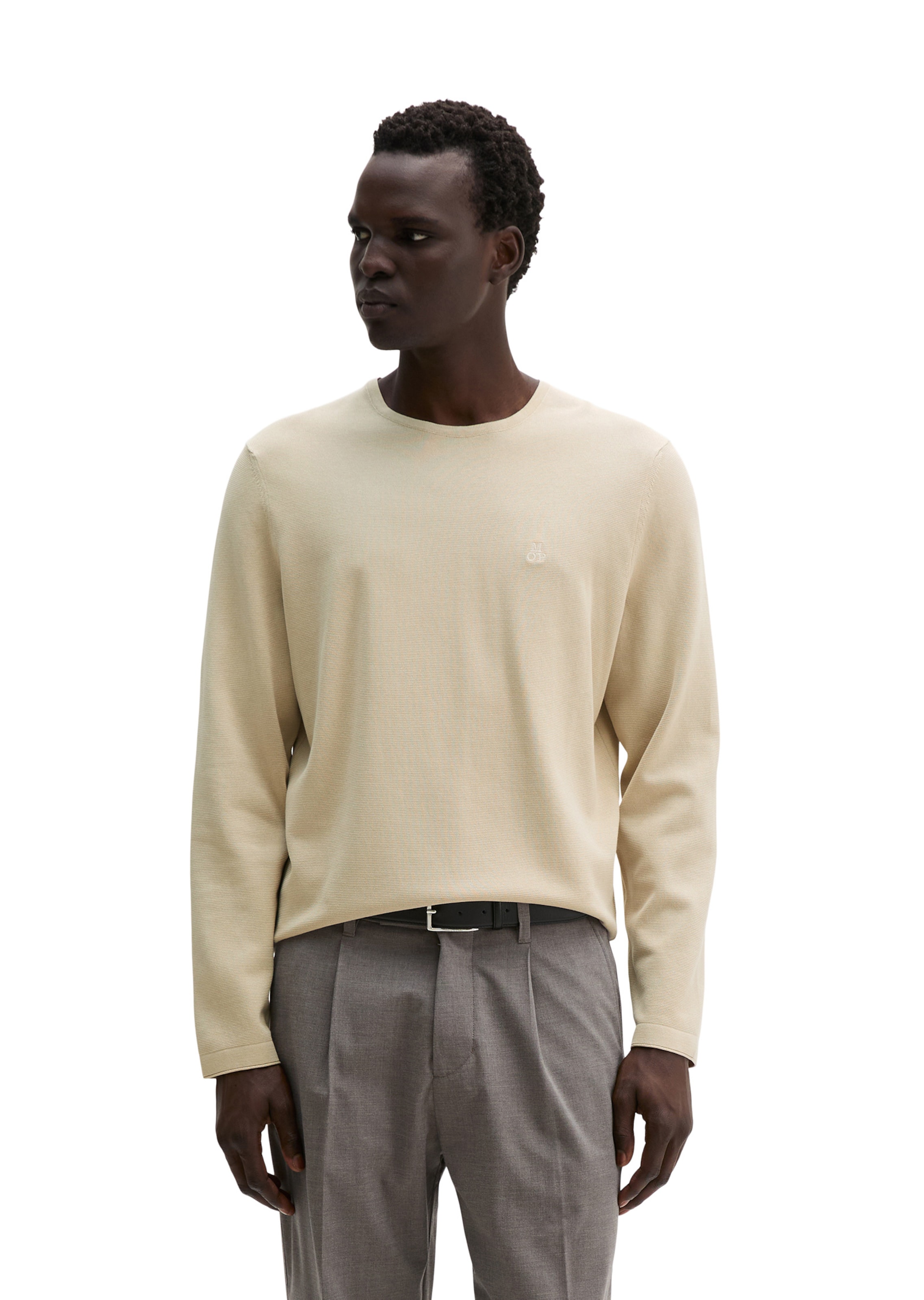 Pull-over Marc O'Polo en beige : devant