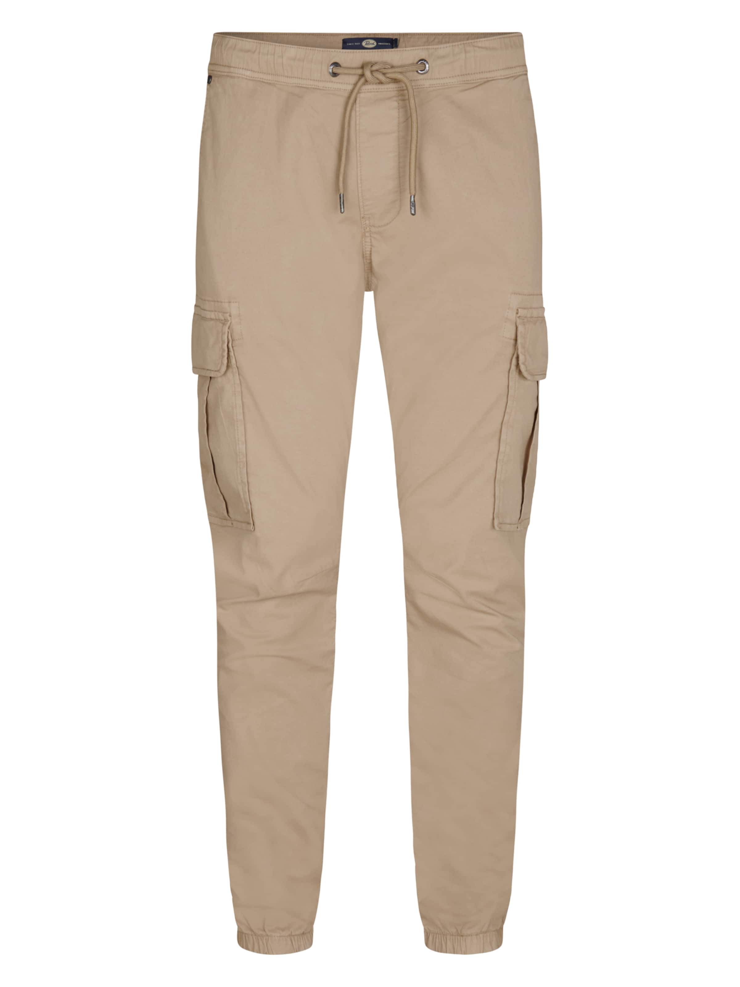 Petrol Industries Tapered Cargo Pants 'Driftwoodstone' in Brown: front