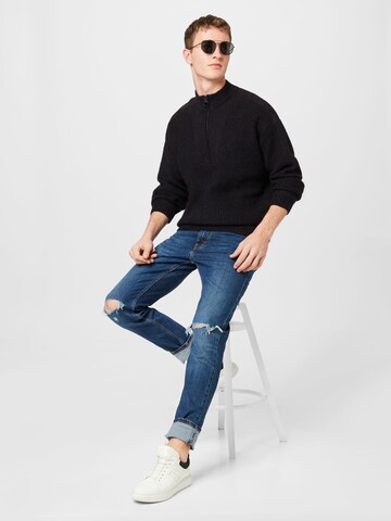 TOM TAILOR DENIM Sweater in Black