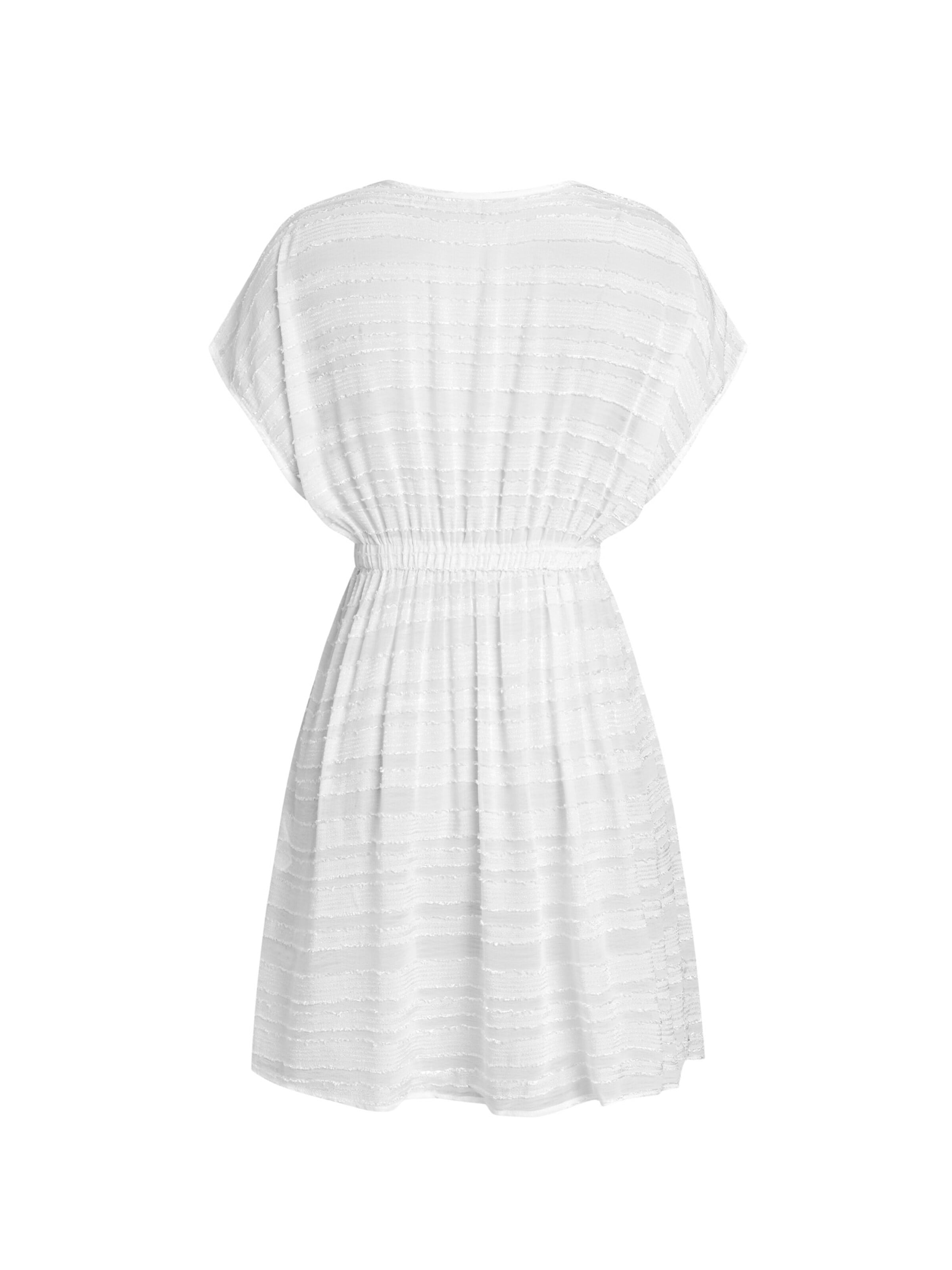 Cupshe Strandkleid 'Elasticized waist'‌‌‌‌‌‌‌ in Weiß