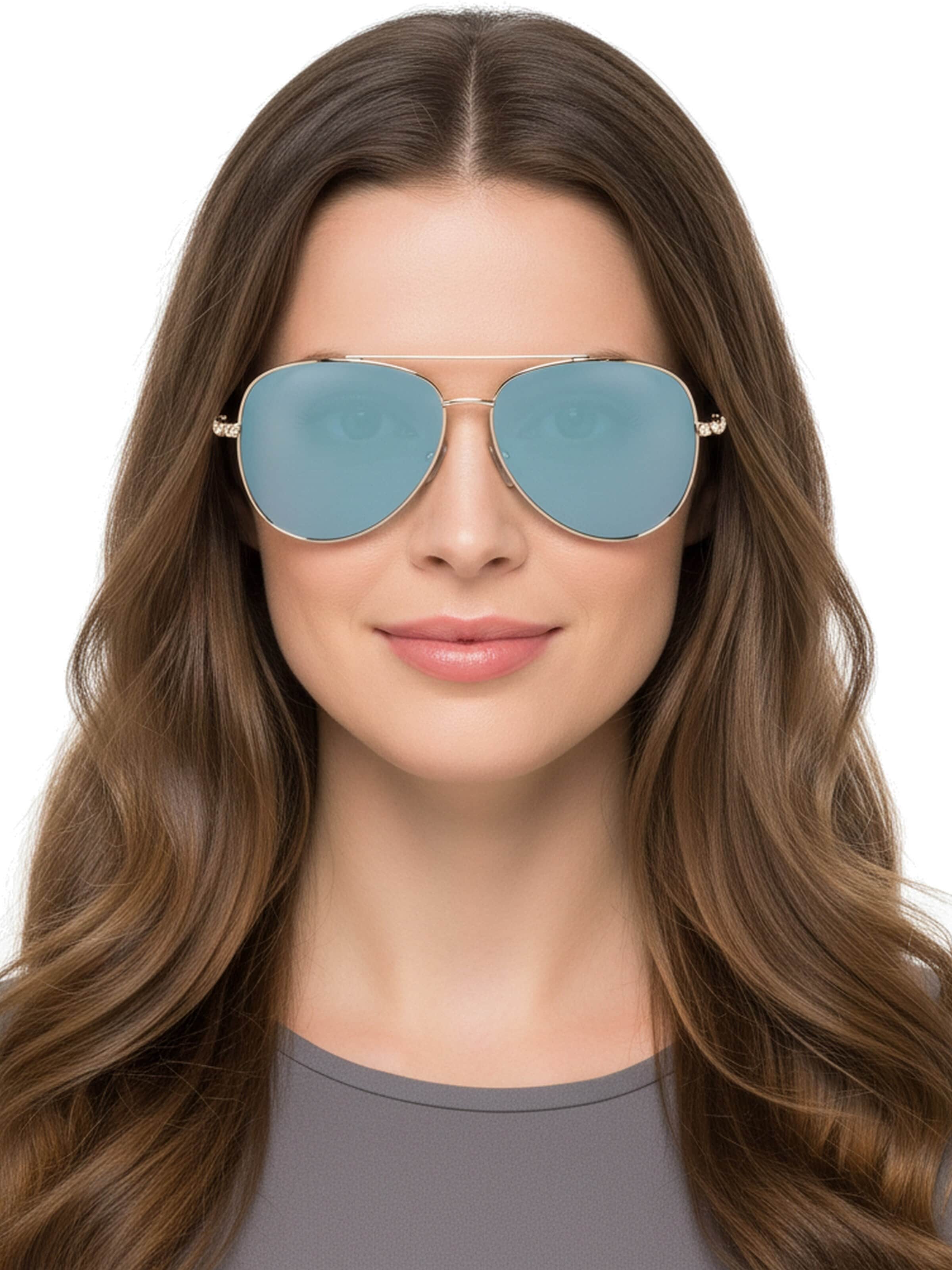 GUESS - Gafas de sol en oro: frente