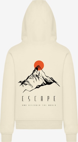 F4NT4STIC Trui 'Escape Discover the World Mountain' in Beige: voorkant
