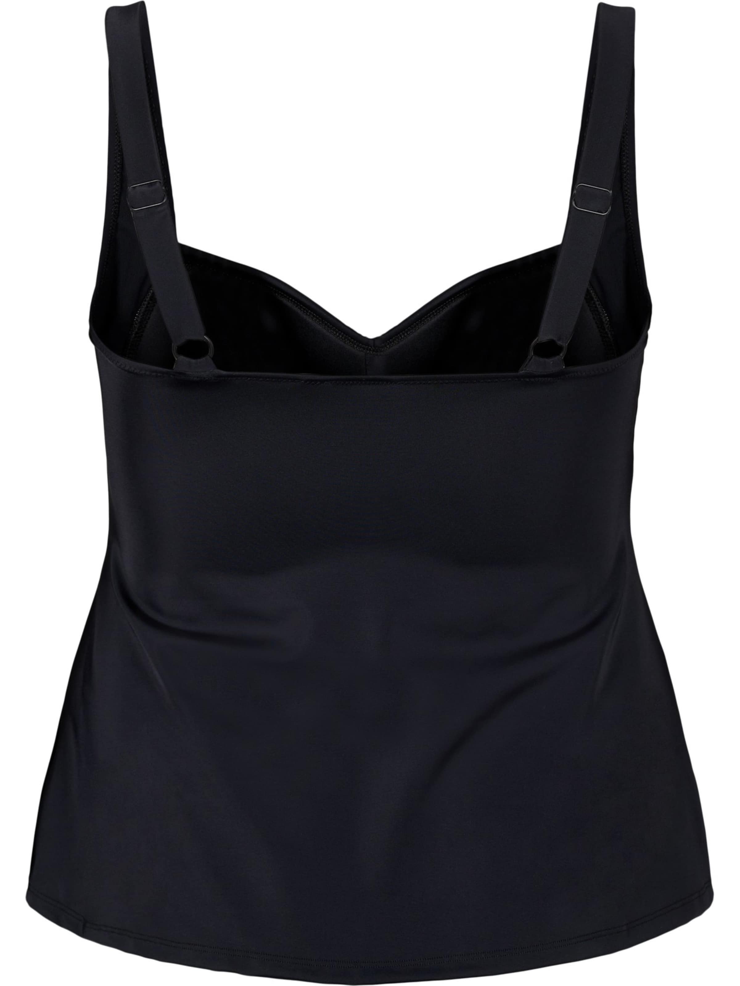 Swim by ZizziTankini top 'SBasic' - crna boja: prednji dio