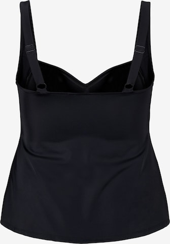 Swim by Zizzi T-shirt Tankini-overdel 'SBasic' i sort: forside