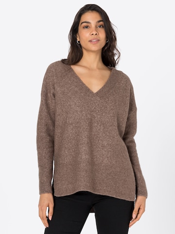 LA STRADA UNICA Sweater 'Kayla' in Brown: front