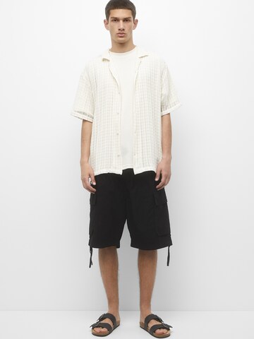 Pull&Bear Comfort fit Button Up Shirt in White