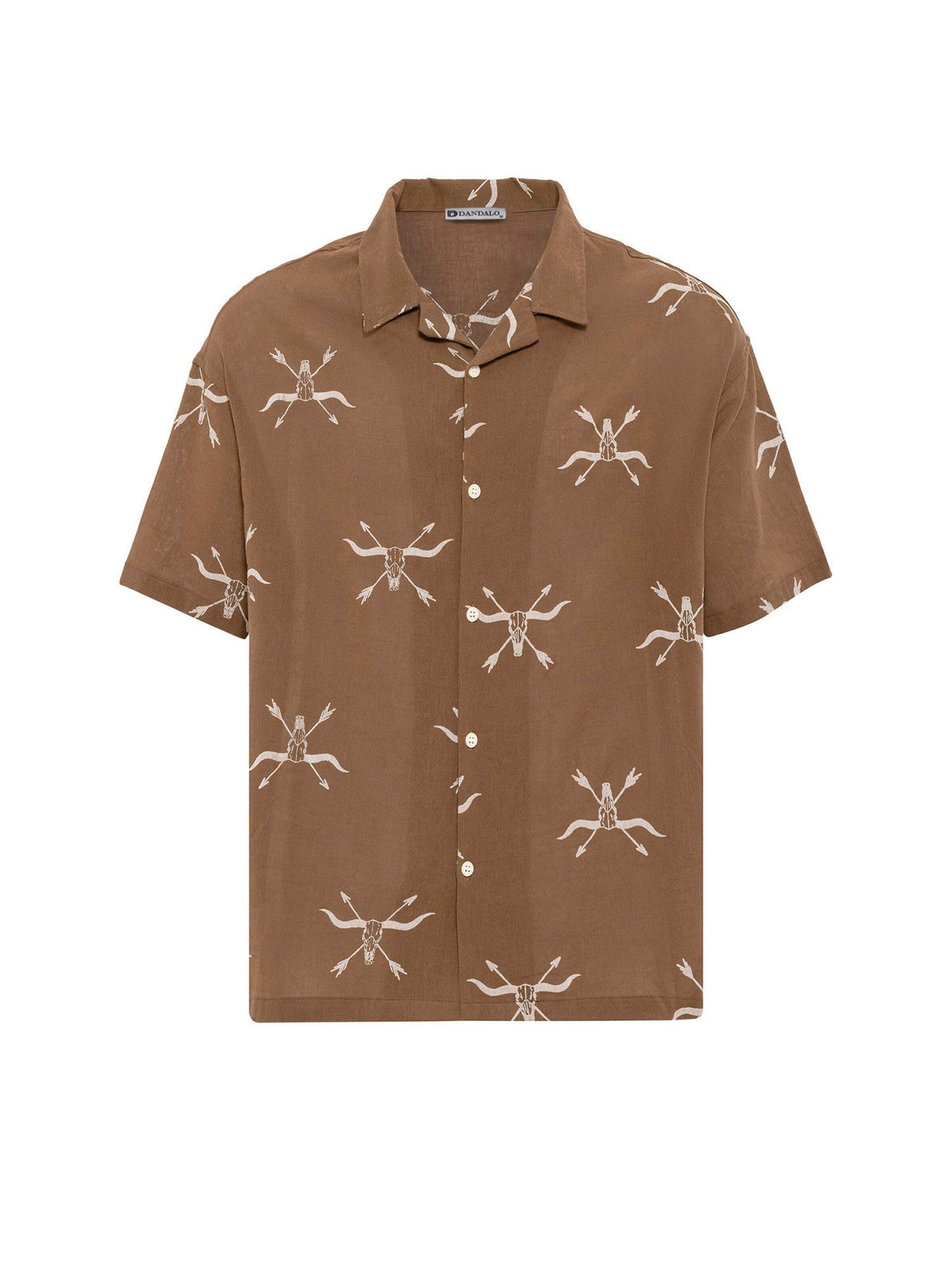 Dandalo Comfort Fit Hemd in Braun: Vorderseite