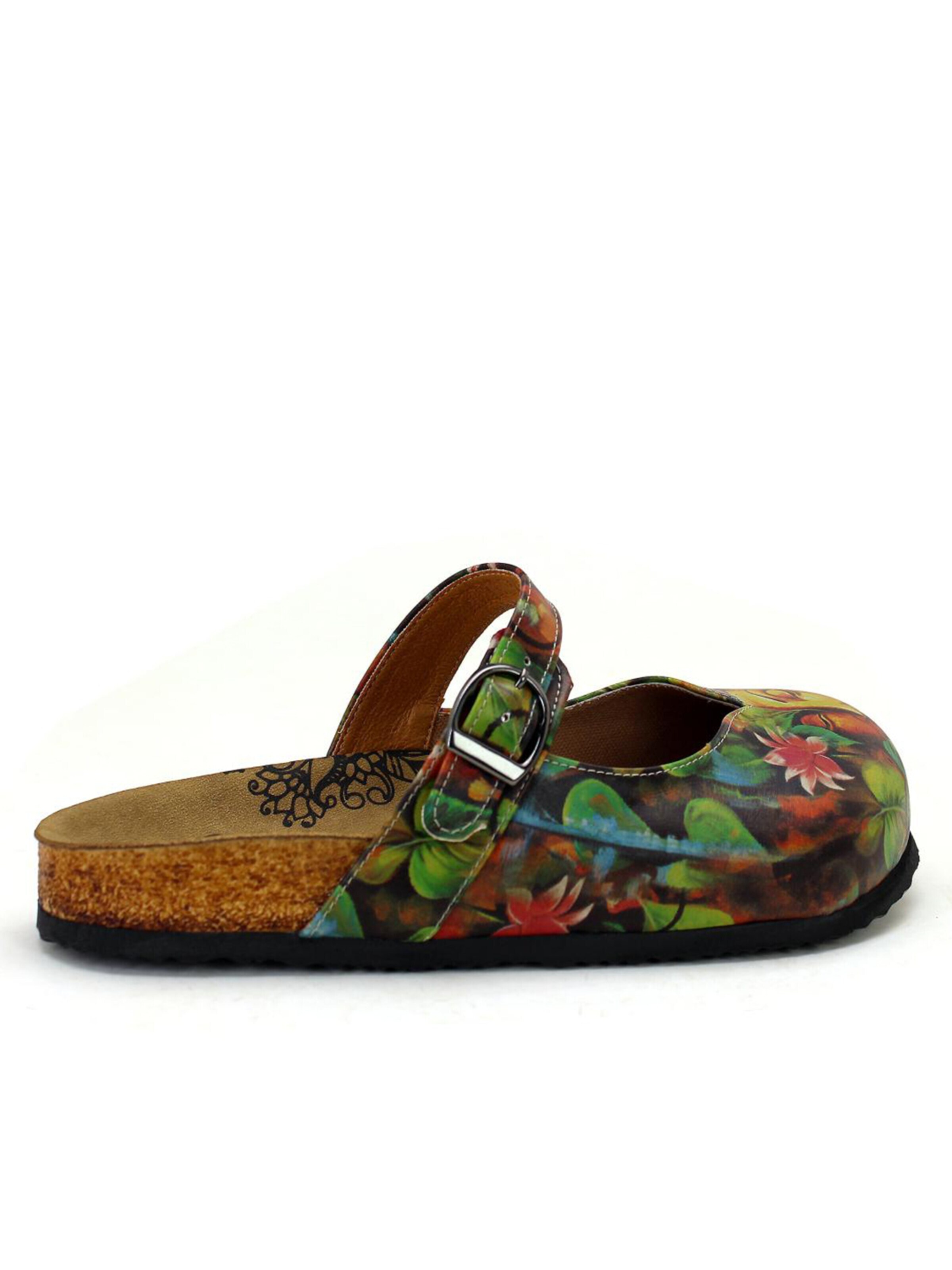 Clogs 'Women Calceo Multicolor Clogs CAL2212 with Buddha' di Goby in colori misti: frontale