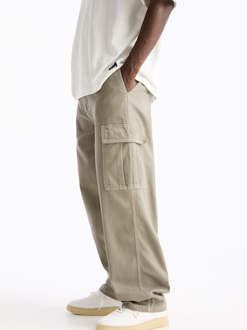 Pull&BearWide Leg/ Široke nogavice Cargo hlače - zelena boja