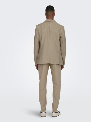 Only & Sons Slim fit Blazer in Brown