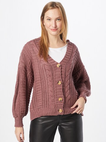 Hailys Knit Cardigan 'Ellen' in Pink: front