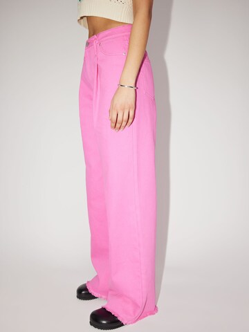 LeGer by Lena Gercke Wide leg Bandplooi jeans 'Greta' in Roze