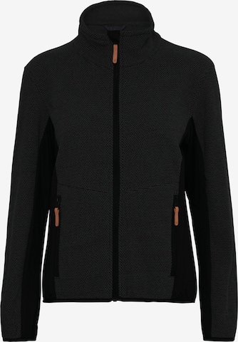 North Bend Fleece Jacket 'Helga' in Black: front
