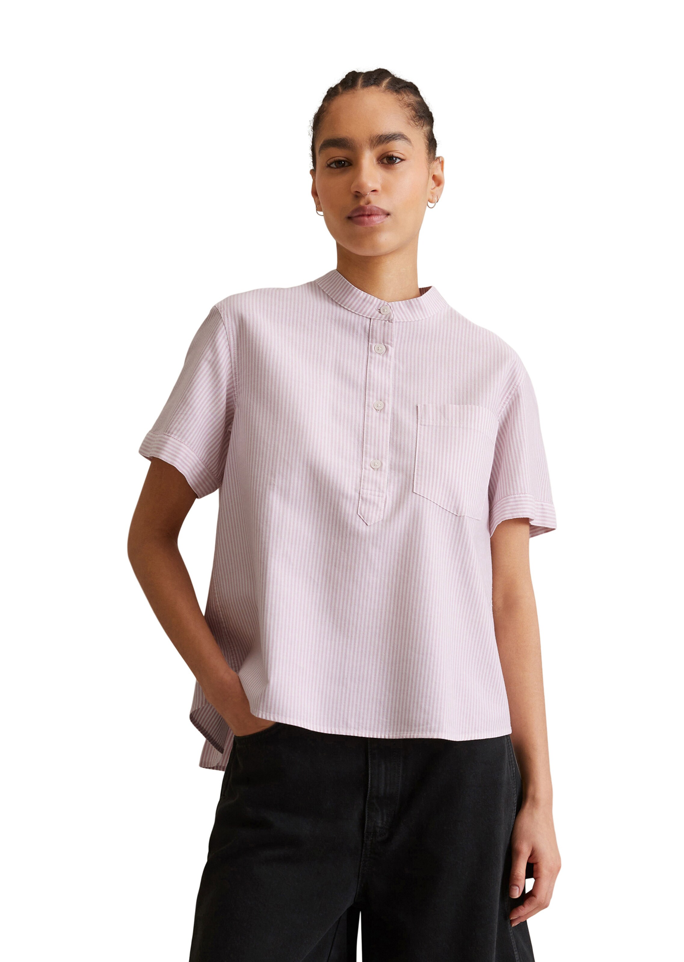Marc O'Polo DENIM Blouse in Pink: front