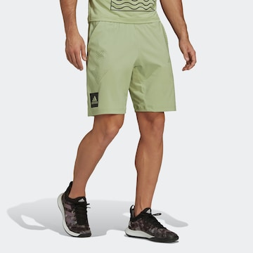 ADIDAS PERFORMANCE Workout Pants 'Paris' in Green: front