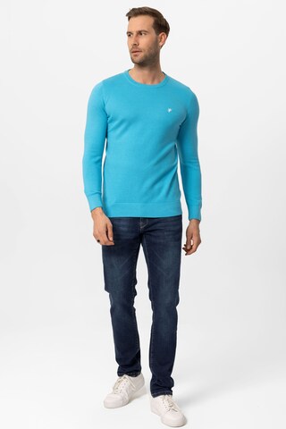 DENIM CULTURE - Pullover ' NEROLI ' em azul: frente