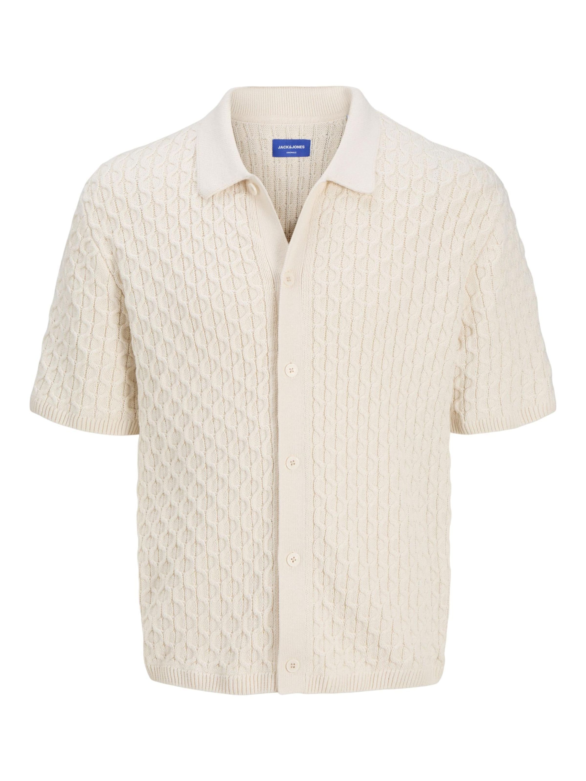 JACK & JONES Knit cardigan in White: front