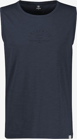 LERROS Luftiges Tanktop aus Baumwolle mit trendigem Slogan-Print in Blau: Vorderseite