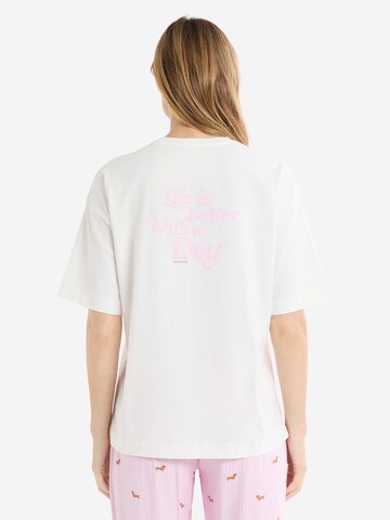 ETAM Pajama Shirt 'Hug' in Beige