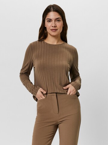 VERO MODA Shirt 'Aggi' in Brown: front