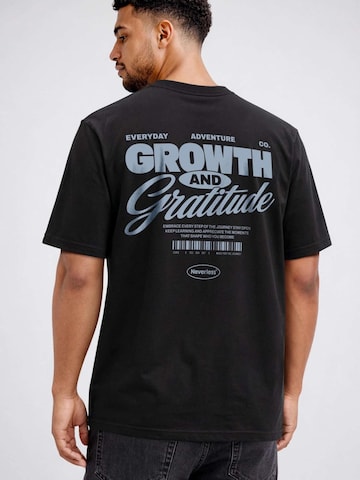 Neverless Shirt 'Growth and Gratitude' in Black