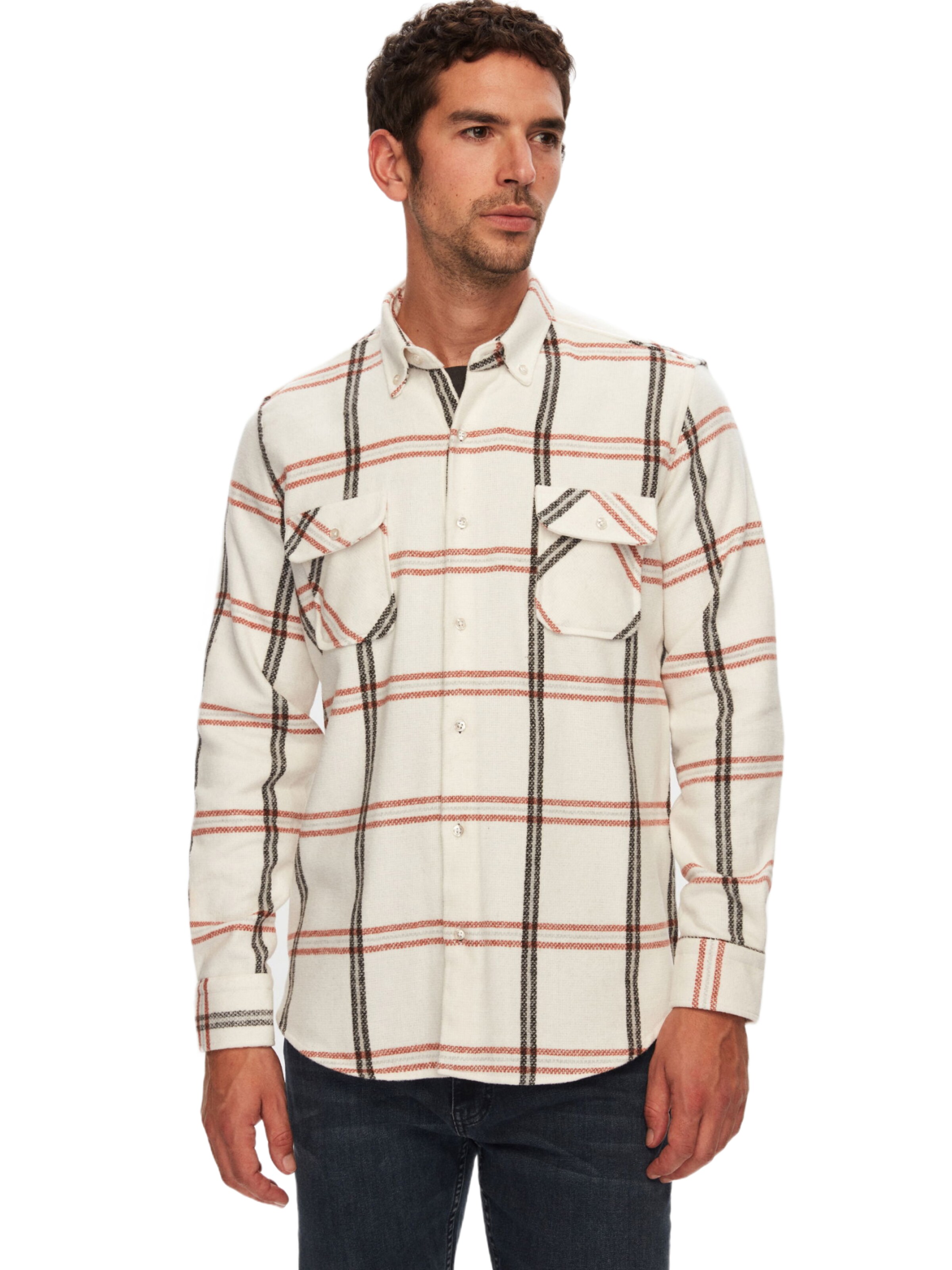 D’S Damat Regular fit Button Up Shirt in White: front