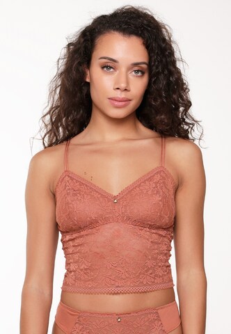 LingaDore Balconette Bra in Brown: front