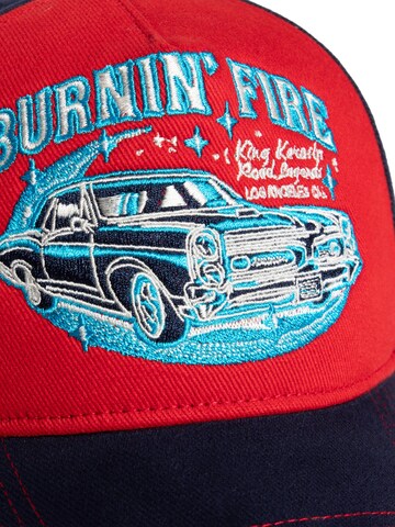 King Kerosin Cap 'Burnin' Fire' in Red