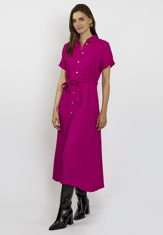 FRESHLIONS Dress 'Long Button up' in Purple
