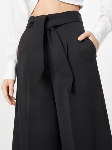 Kate Spade Zvonové kalhoty Kalhoty se sklady v pase – černá